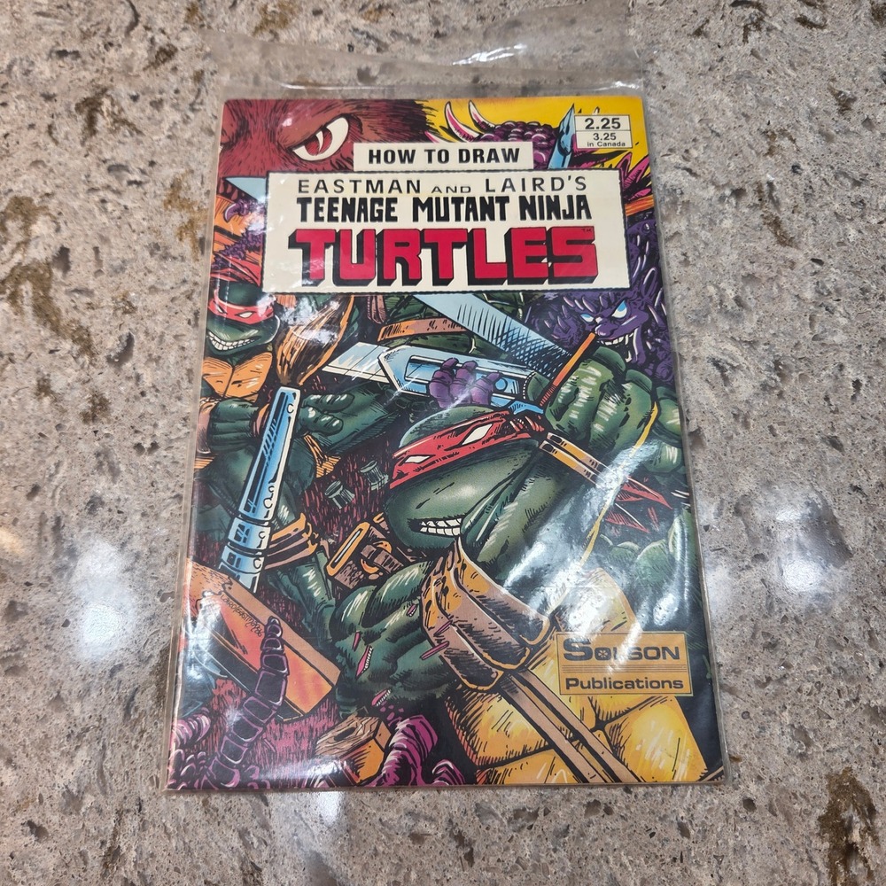 Vintage How to Draw Teenage Mutant Ninja Turtles Solson Publications TMNT Comic
